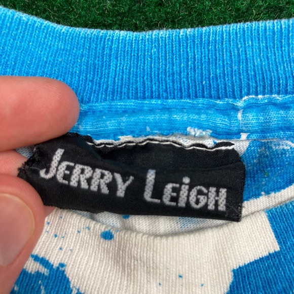 Vintage Typhoon Lagoon Shirt Mens M Blue Green All Over Print Single Stitch 90s - Picture 6 of 11